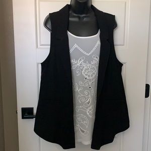 Black chiffon torrid vest